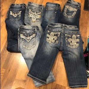 Girls sz 7 Miss Me skinny jeans & 1 Bermuda Short